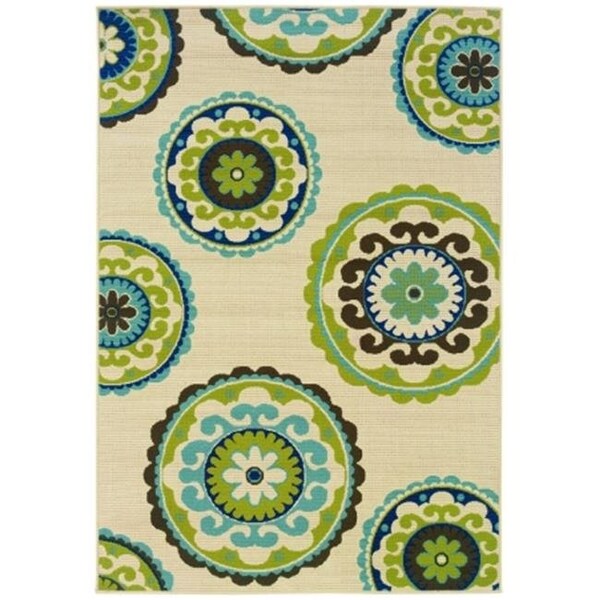Sphinx By Oriental Weavers Oriental Weavers Caspian 859J6 9x13 Rectangle - Ivory/ Green-Polypropylene C859J6259396ST - main